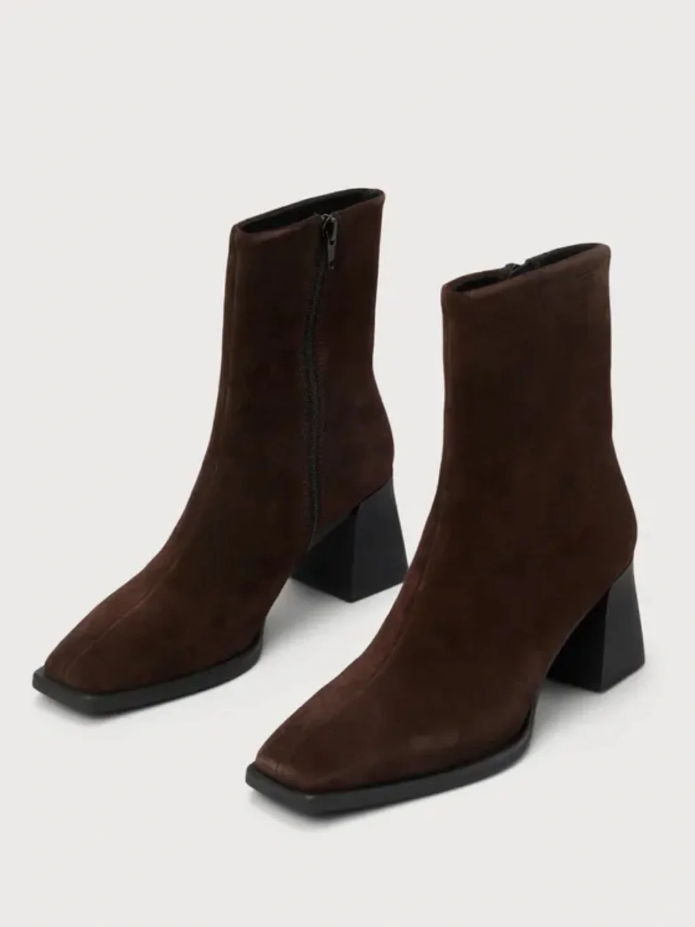 NIB Vagabond Shoemakers Hedda Mid-Calf Boots in Espresso Brown Suede EU 37